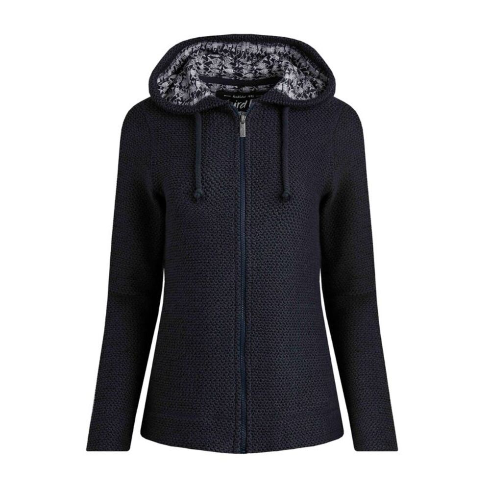 Weird Fish Womens/Ladies Chicoa Macaroni Full Zip Hoodie / Navy